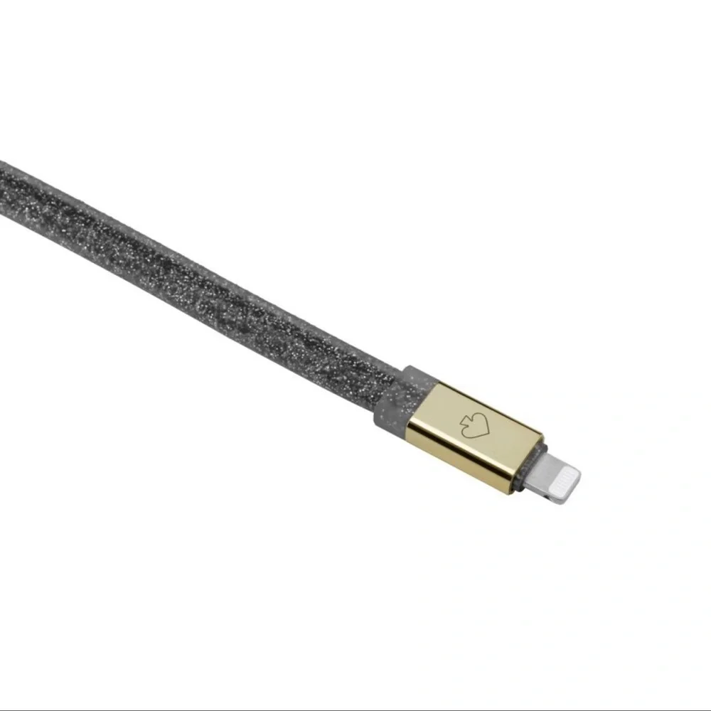 Kate Spade Black/Gold Lightening USB-C Jelly Cable - Picture 7 of 8